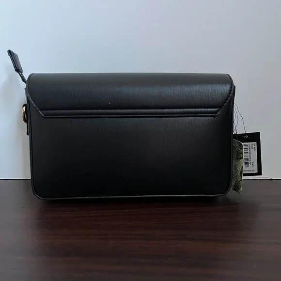 Badgley Mischka Rectangle Shape With Bow Bag Black Crossbody NWT - Picture 2 of 7